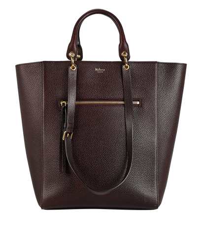 Maple Tote, £350, Handbags, Burgundy, Leather, Front view
